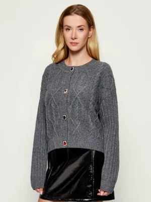 Liu Jo Wełniany kardigan | Loose fit