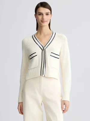 Liu Jo White Cardigan With Sequins LIUJO