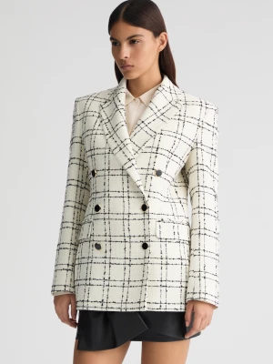 Liu Jo White Chequered Blazer LIUJO