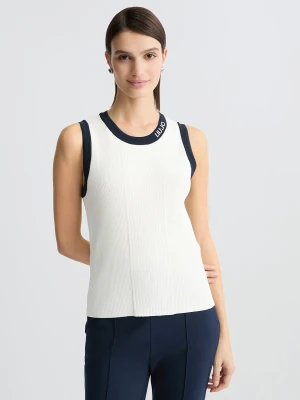 Liu Jo White Ribbed Top LIUJO