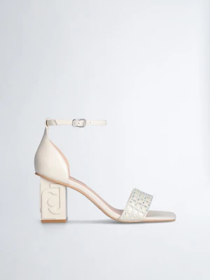 Zdjęcie produktu Liu Jo White Sandals With Jewel Strap LIUJO