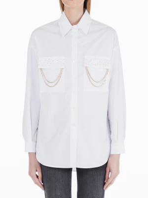 Liu Jo White Shirt With Bejewelled Appliqués LIUJO