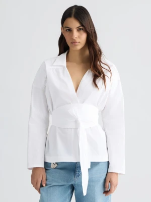 Liu Jo White Shirt With Sash Belt LIUJO