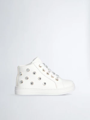 Liu Jo White Sneakers With Bejewelled Gemstones LIUJO