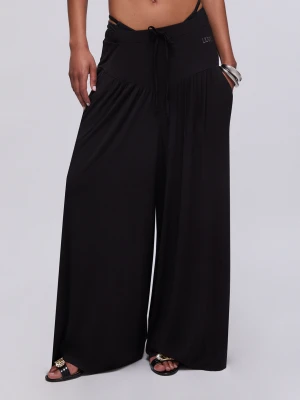 Liu Jo Wide-leg Jersey Trousers czarny