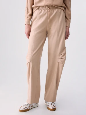 Liu Jo Wide-leg Trousers beżowy