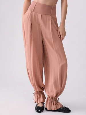 Liu Jo Wide-leg Trousers With Drawstring Nude