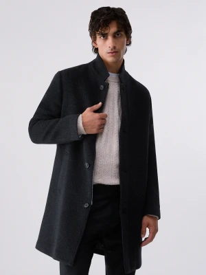 Liu Jo Wool And Cashmere Coat Grey Mélange
