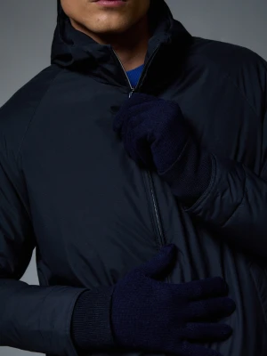 Liu Jo Wool And Cashmere Gloves Dark Blue