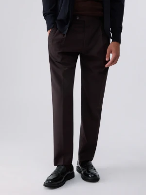 Liu Jo Chino Trousers In A Wool Blend brązowy