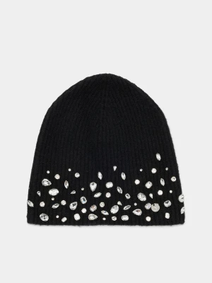 Liu Jo Wool-blend Hat With Gemstones czarny