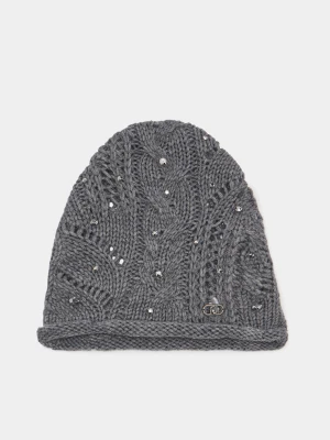 Liu Jo Wool-blend Hat With Rhinestones szary