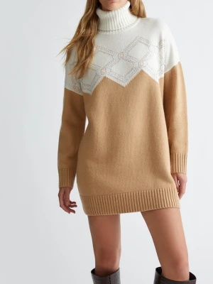 Liu Jo Wool-blend Polo-neck With Rhinestones LIUJO