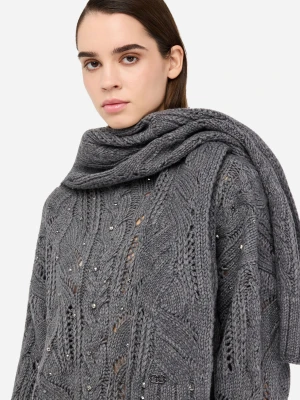 Liu Jo Wool-blend Scarf With Rhinestones LIUJO