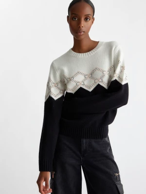 Liu Jo Wool-blend Sweater With Rhinestones LIUJO