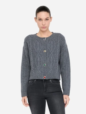 Liu Jo Wool Cardigan With Bejewelled Buttons LIUJO