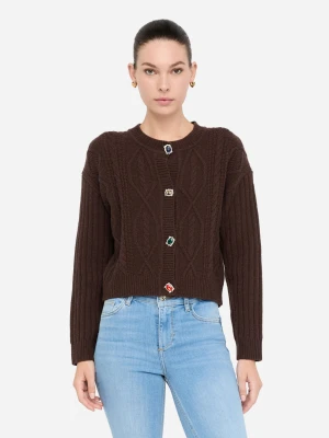 Liu Jo Wool Cardigan With Bejewelled Buttons LIUJO