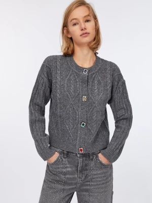 Liu Jo Wool Cardigan With Bejewelled Buttons LIUJO