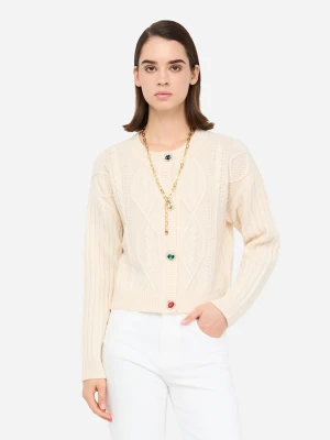 Liu Jo Wool Cardigan With Bejewelled Buttons LIUJO