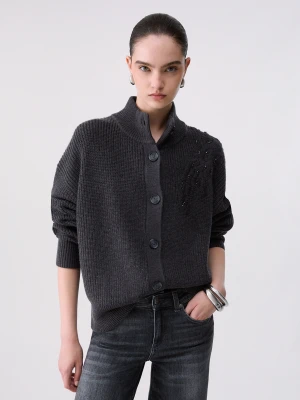 Liu Jo Cardigan In Wool With Embroidery