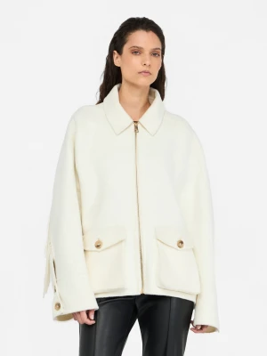 Liu Jo Wool Pea Coat With Fringes LIUJO