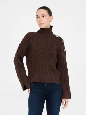 Liu Jo Wool Polo-neck With Bejewelled Buttons LIUJO