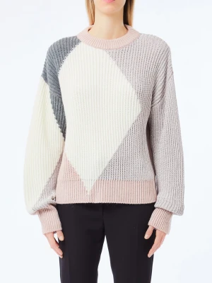 Liu Jo Wool Sweater With Inlays beżowy