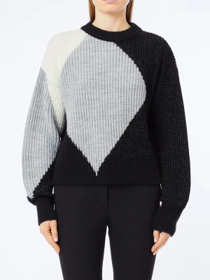 Liu Jo Wool Sweater With Inlays czarny