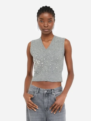 Liu Jo Wool Top With Gemstones LIUJO