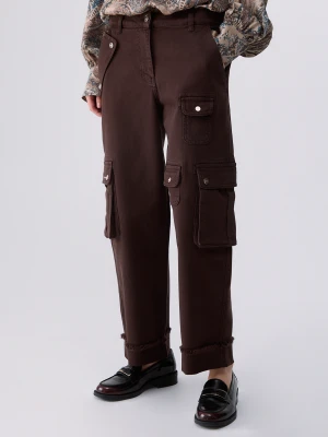 Liu Jo Worker Pants With Pockets Mocha