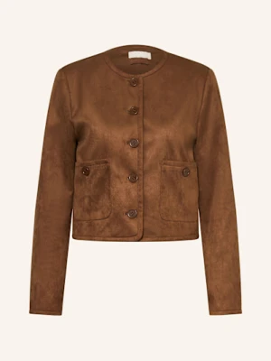 Liu Jo Żakiet Pudełkowy Z Imitacji Skóry braun