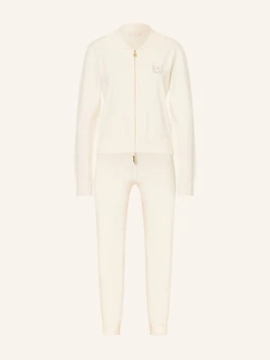 Liu Jo Zestaw Knitted Jogging: Kardigan I Spodnie Z Dzianiny Z Ozdobnymi Kamykami weiss