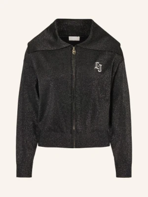 Liu Jo Zestaw: Top Z Siateczki I Sweter Z Błyszczącą Przędzą schwarz