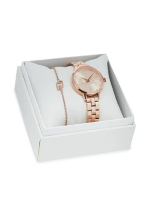 Liu Jo Zestaw zegarek i bransoletka Couple Plus TLJ2041 Różowe złocenie