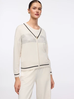 Liu Jo Zip-up Cardigan With Rhinestones LIUJO