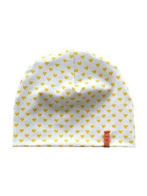 LiVi Czapka beanie "Herz Gelb" w kolorze żółtym rozmiar: 46-48 cm