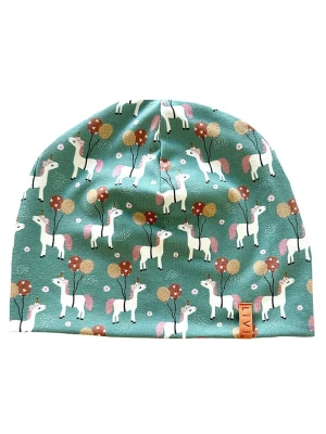 LiVi Czapka beanie "Unicorn" w kolorze zielonym rozmiar: 48-52 cm