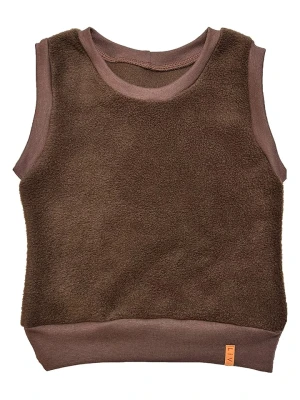 LiVi Polarowy bezrękawnik "Fleece Brown" w kolorze brązowym rozmiar: 80/86