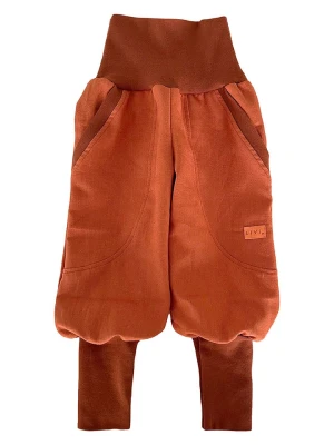 LiVi Spodnie "Leinen Terracotta" w kolorze jasnobrązowym rozmiar: 104/110
