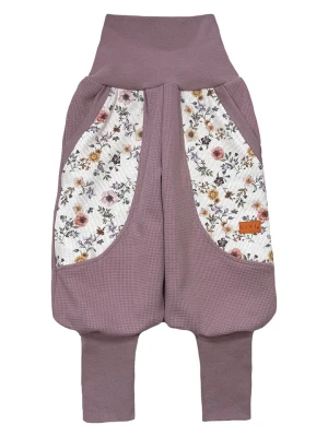 LiVi Spodnie "Waffeljersey Rose Flower" w kolorze fioletowym rozmiar: 116 / 122