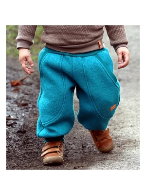 LiVi Wełniane spodnie "Streetstyle" w kolorze jasnomorskim rozmiar: 80/86