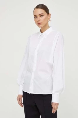 Liviana Conti koszula damska kolor biały regular z kołnierzykiem klasycznym F4SK69