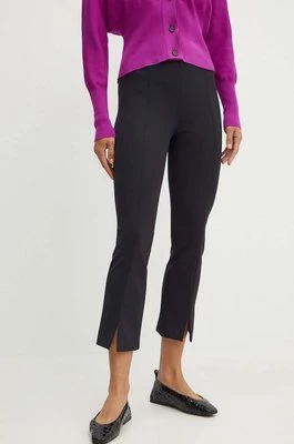 Liviana Conti spodnie damskie kolor czarny proste high waist F4WJ29