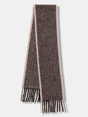 Liviana Conti szalik z dodatkiem wełny damski kolor brązowy wzorzysty A5WF56