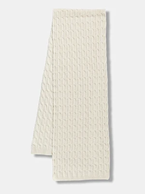 Liviana Conti szalik z domieszką wełny damski kolor beżowy gładki A5WF76