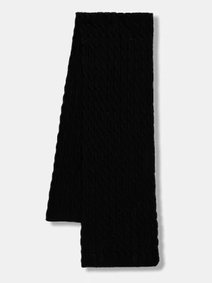 Liviana Conti szalik z domieszką wełny damski kolor czarny gładki A5WF76
