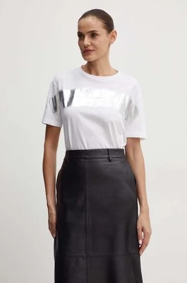 Liviana Conti t-shirt bawełniany damski kolor biały F4WW70