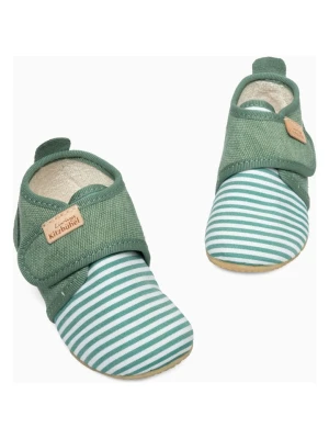Living Kitzbühel Kapcie "Sigi Stripes" w kolorze zielonym rozmiar: 24