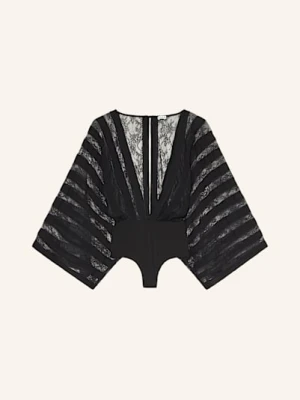 Livy Body Ze Stringami Harrison Z Rękawami 3/4 schwarz