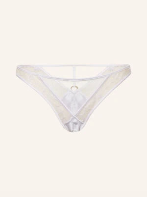 Livy Slipy Ouvert Adorn Z Jedwabiu weiss